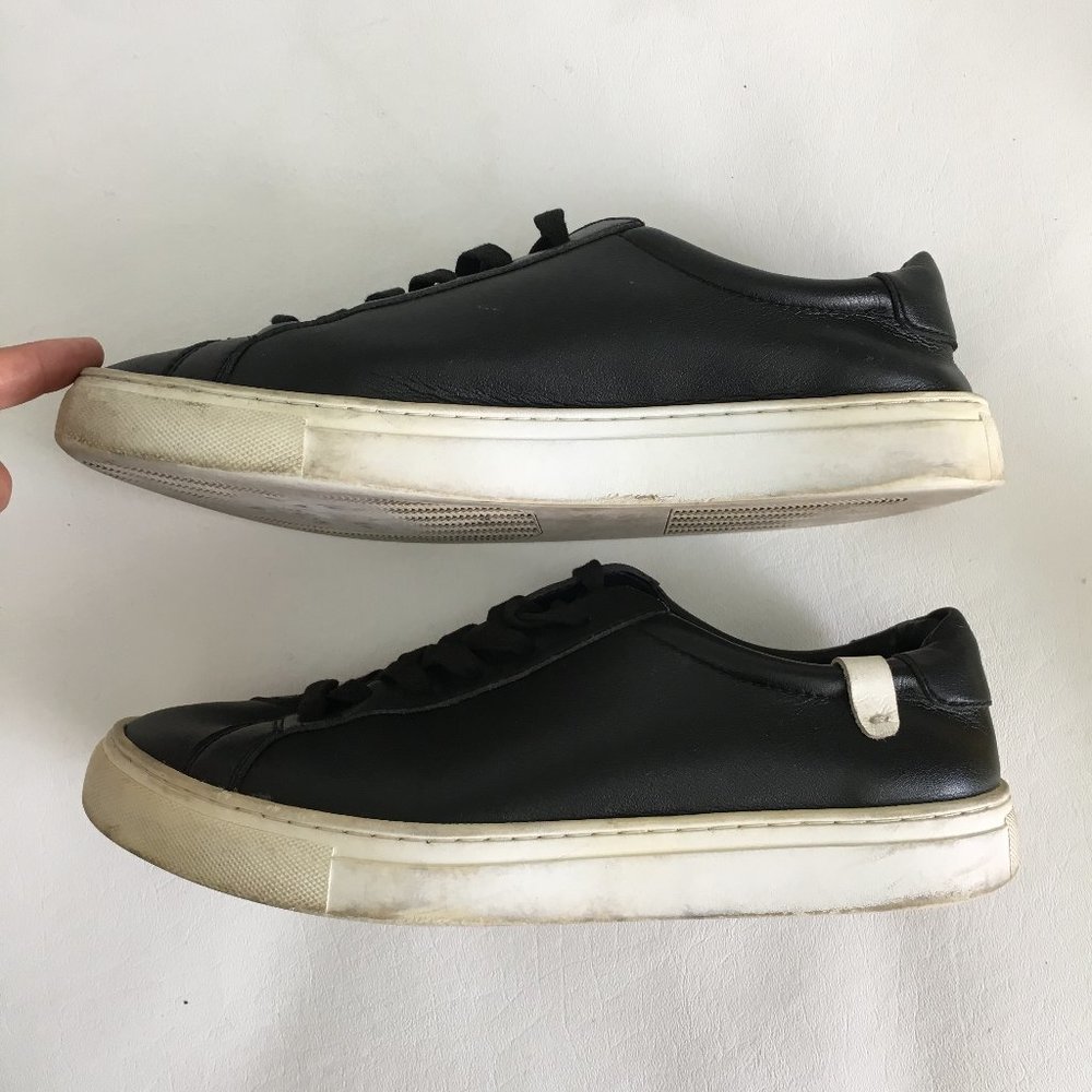 HOUSE OF FUTURE Black Leather Low Top Sneaker Mens Size 8 - Picture 6 of 8